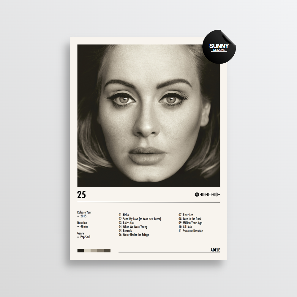 Adele 25 merch custom album cover poster music poster personalized gifts poster mockup poster template Sunny Designs Poster 