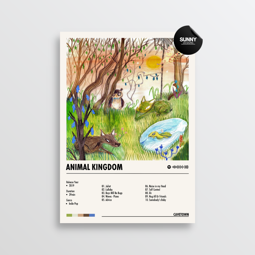 Cavetown Animal Kingdom merch custom album cover poster music poster personalized gifts poster mockup poster template album posters for wall Sunny Designs Poster
