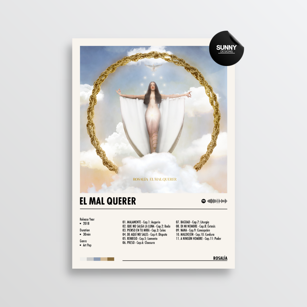 ROSALÍA - El Mal Querer | Album Cover Poster – Sunny Designs Posters