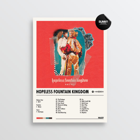 Halsey hopeless fountain kingdom merch custom album cover poster music poster personalized gifts poster mockup poster template album posters for wall Sunny Designs Poster 