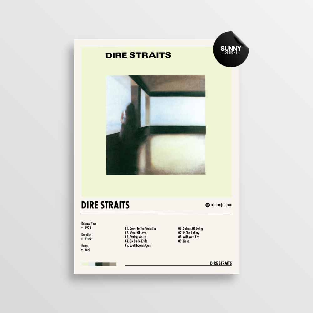 Dire Straits Dire Straits merch custom album cover poster music poster personalized gifts poster mockup poster template album posters for wall Sunny Designs Poster 