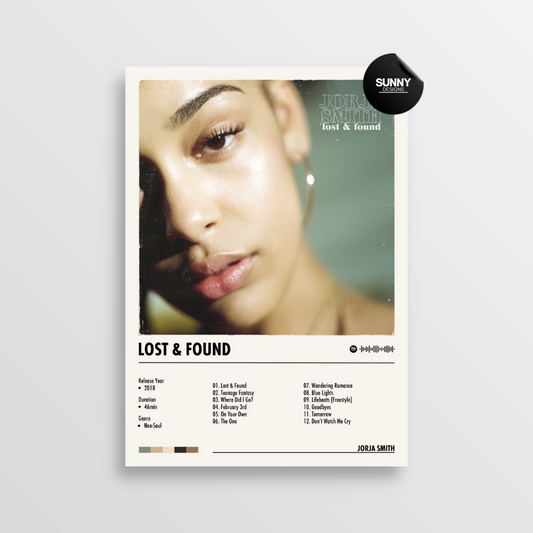 Jorja Smith Lost and Found merch custom album cover poster music poster personalized gifts poster mockup poster template album posters for wall Sunny Designs Poster 