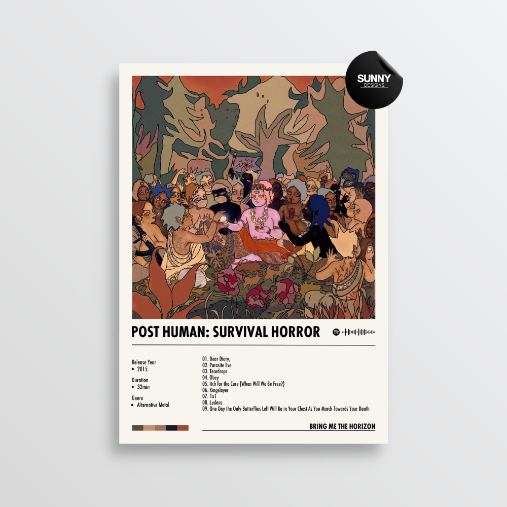 Bring Me the Horizon POST HUMAN SURVIVAL HORROR merch custom album cover poster music poster personalized gifts poster mockup poster template album posters for wall Sunny Designs Poster 