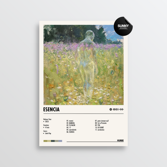 HUMBE ESENCIA merch custom album cover poster music poster personalized gifts poster mockup poster template album posters for wall Sunny Designs Poster
