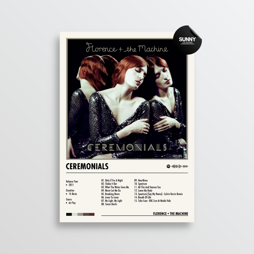 Florence and The Machine Ceremonials merch custom album cover poster music poster personalized gifts poster mockup poster template album posters for wall Sunny Designs Poster 