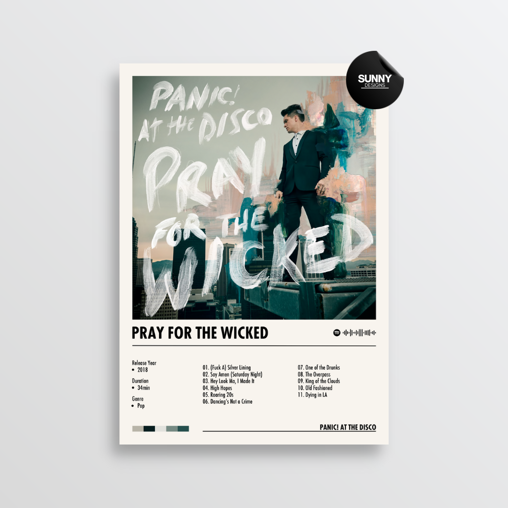 Panic at the Disco Pray for the Wicked merch custom album cover poster music poster personalized gifts poster mockup poster template album posters for wall Sunny Designs Poster 