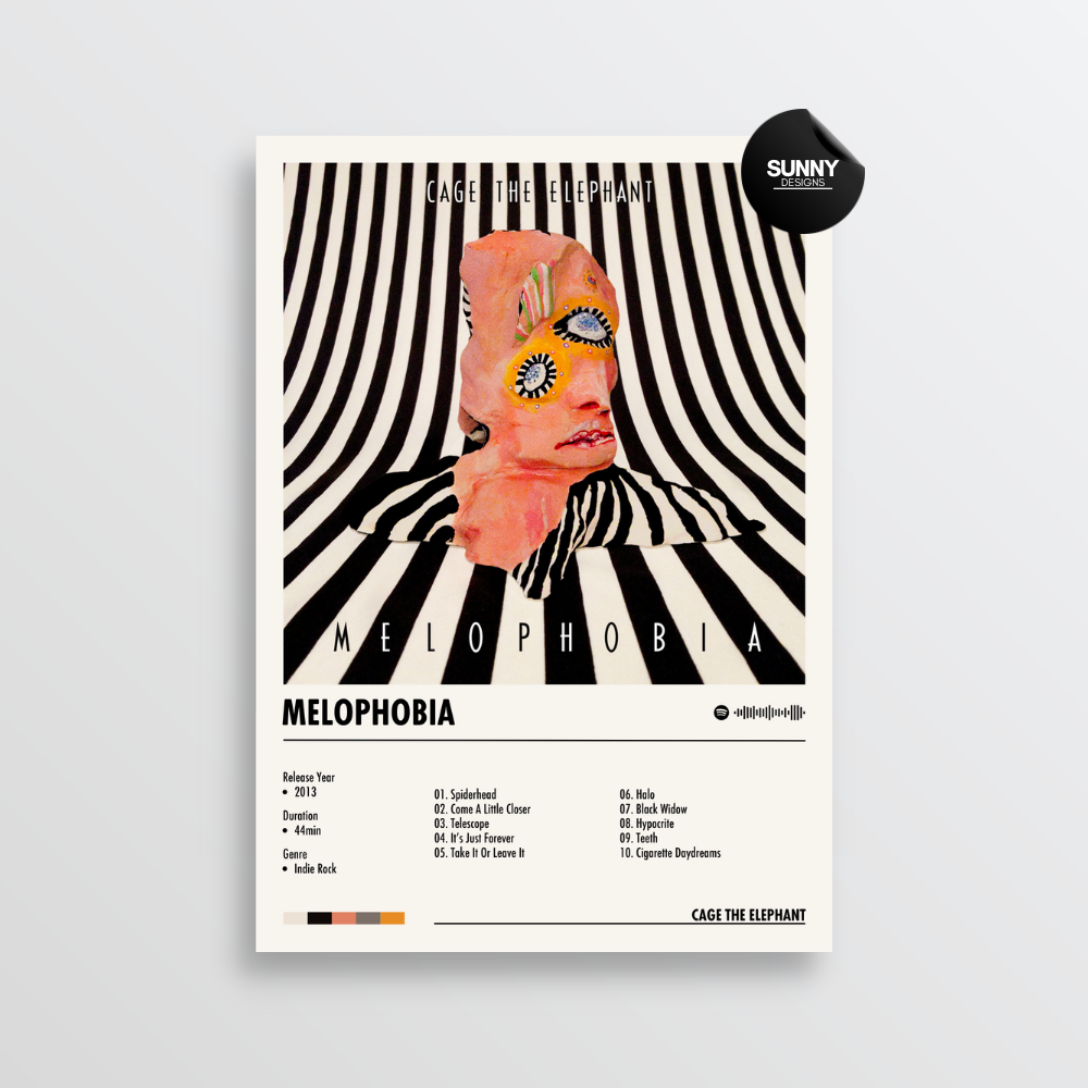 Cage the Elephant Melophobia merch custom album cover poster music poster personalized gifts poster mockup poster template album posters for wall Sunny Designs Poster 