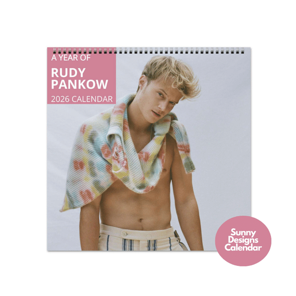 Rudy Pankow 2026 Wall Calendar - Sunny Designs Posters Celebrity Wall Art - Unique Gift - Celebrity Calendar Planner Desk