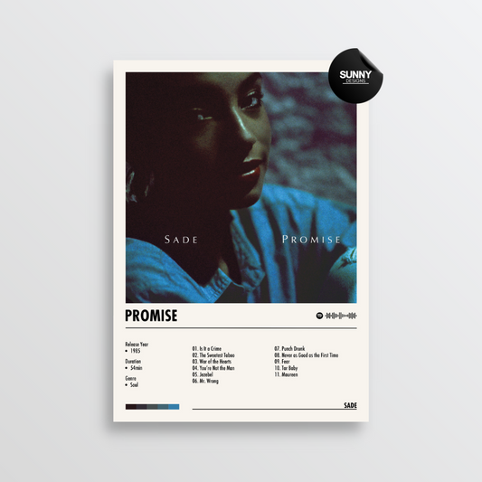 Sade Promise merch custom album cover poster music poster personalized gifts poster mockup poster template album posters for wall Sunny Designs Poster 