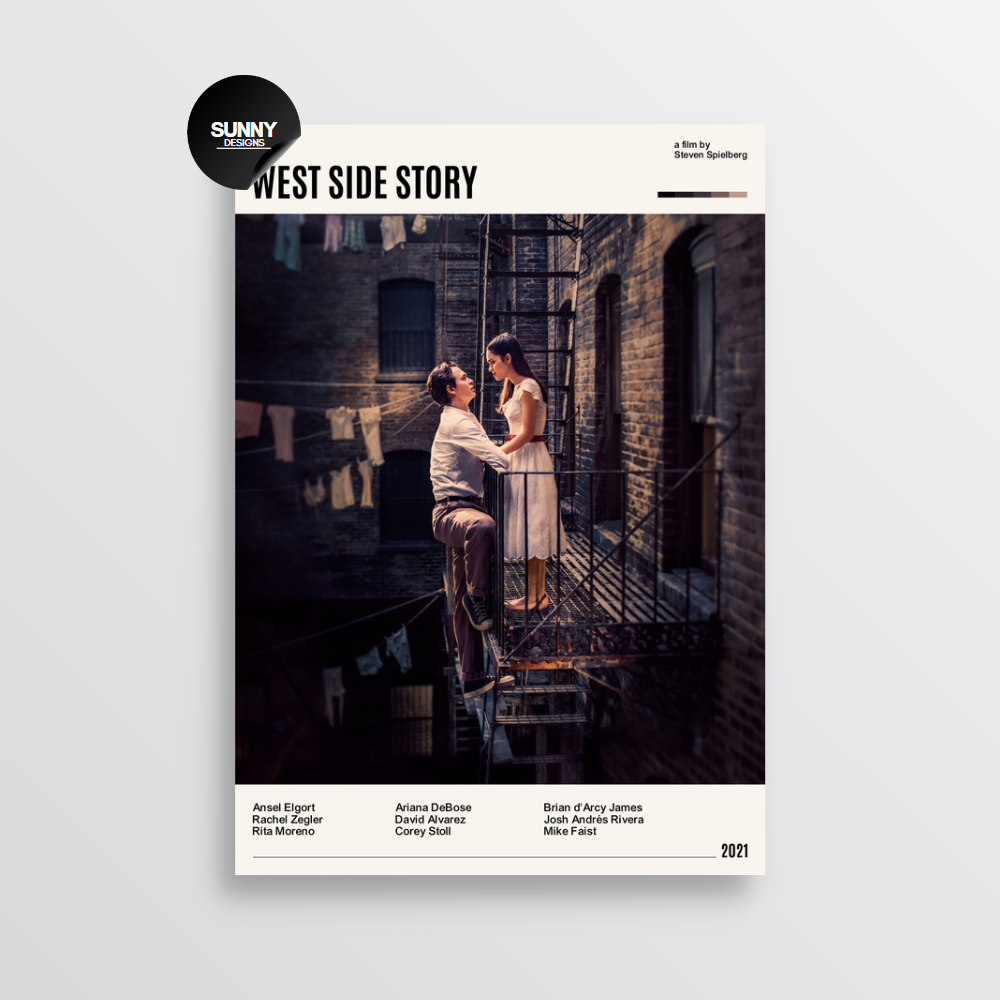 West Side Story minimalist movie film TV show serie poster. Ontdek onze collectie minimalistische filmposters en tv-serieposters, perfect voor liefhebbers van stijlvolle wanddecoratie. Deze unieke kunstwerken zijn een must-have voor filmliefhebbers en voegen een moderne touch toe aan elk interieur.