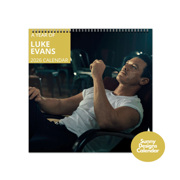 Luke Evans 2026 Wall Calendar - Sunny Designs Posters Celebrity Wall Art - Unique Gift - Celebrity Calendar Planner Desk