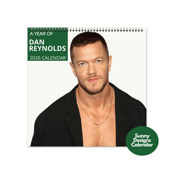 Dan Reynolds 2026 Wall Calendar - Sunny Designs Posters Celebrity Wall Art - Unique Gift - Celebrity Calendar Planner Desk