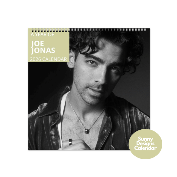 Joe Jonas 2026 Wall Calendar - Sunny Designs Posters Celebrity Wall Art - Unique Gift - Celebrity Calendar Planner Desk 