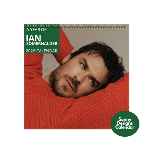 Ian Somerhalder 2026 Wall Calendar - Sunny Designs Posters Celebrity Wall Art - Unique Gift - Celebrity Calendar Planner Desk