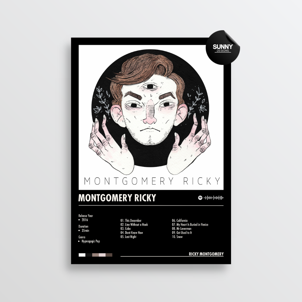 Ricky Montgomery Montgomery Ricky merch custom album cover poster music poster personalized gifts poster mockup poster template album posters for wall Sunny Designs Poster
