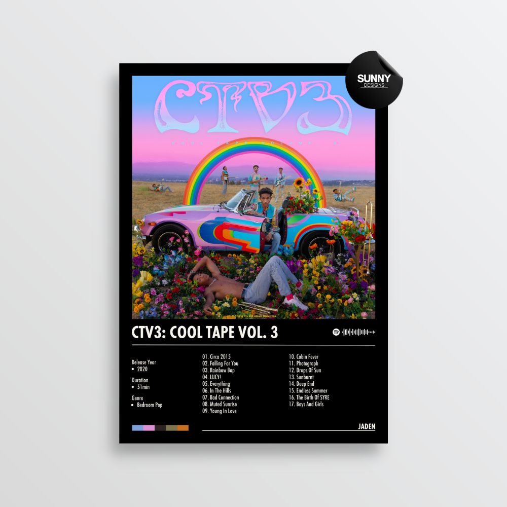 Jaden Smith CTV3 Cool Tape Vol. 3 merch custom album cover poster music poster personalized gifts poster mockup poster template album posters for wall Sunny Designs Poster 