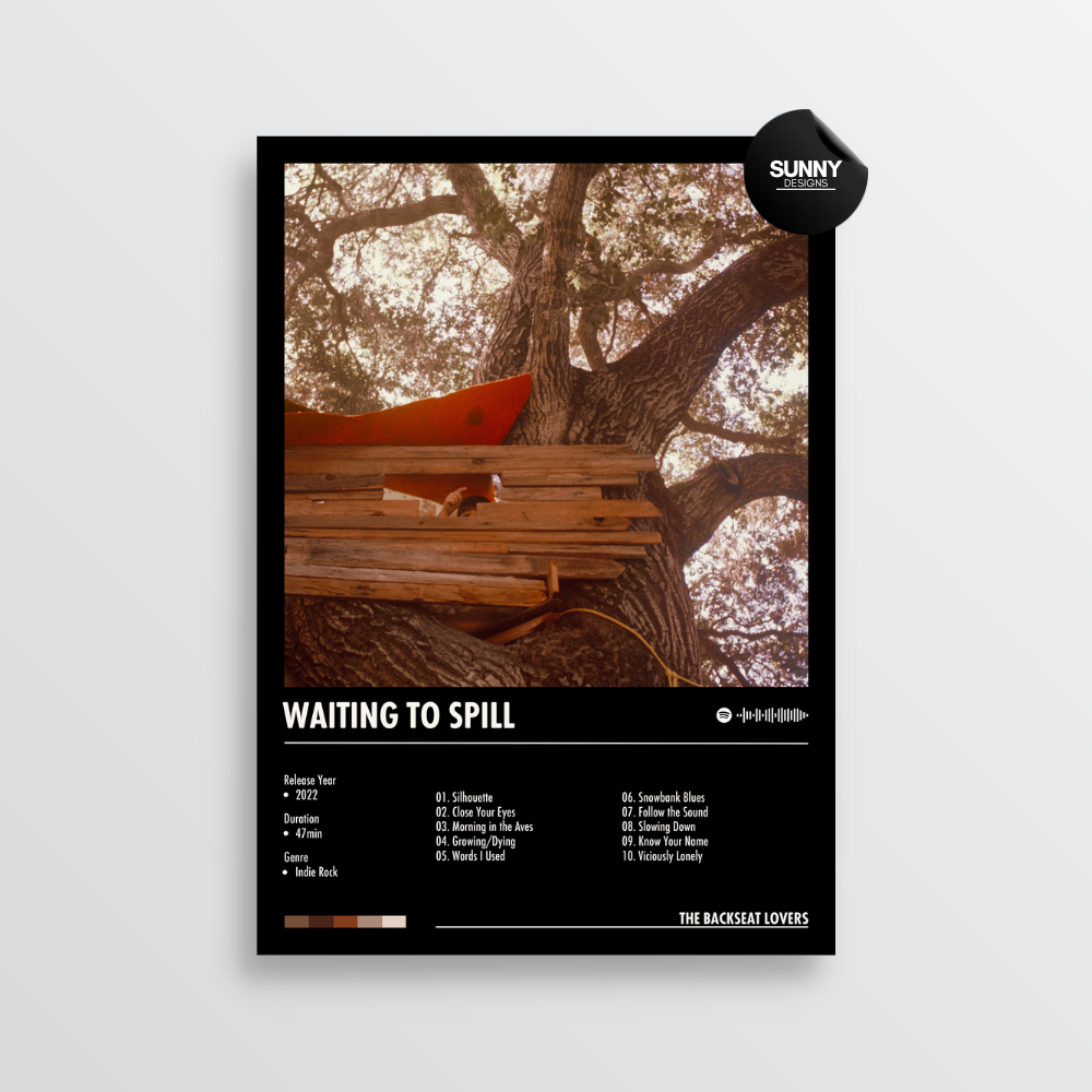 The Backseat Lovers Waiting to Spill merch custom album cover poster music poster personalized gifts poster mockup poster template album posters for wall Sunny Designs Poster 