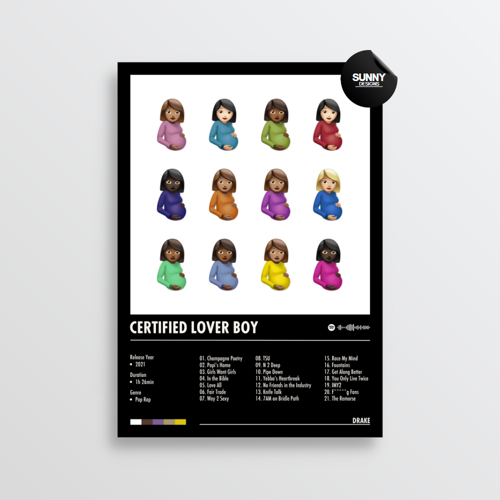 Drake Certified Lover Boy merch custom album cover poster music poster personalized gifts poster mockup poster template Sunny Designs Poster