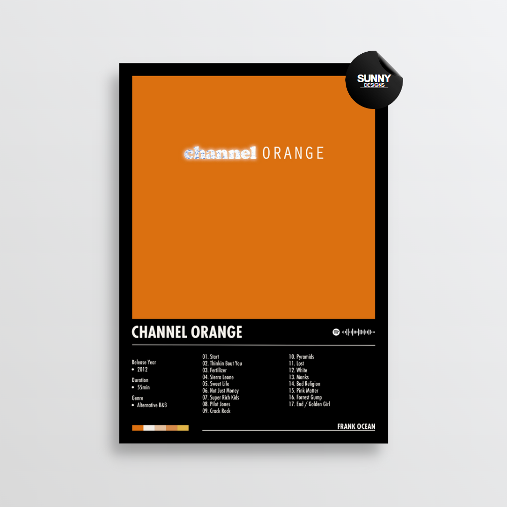 Frank Ocean - channel ORANGE | Album Cover Poster
