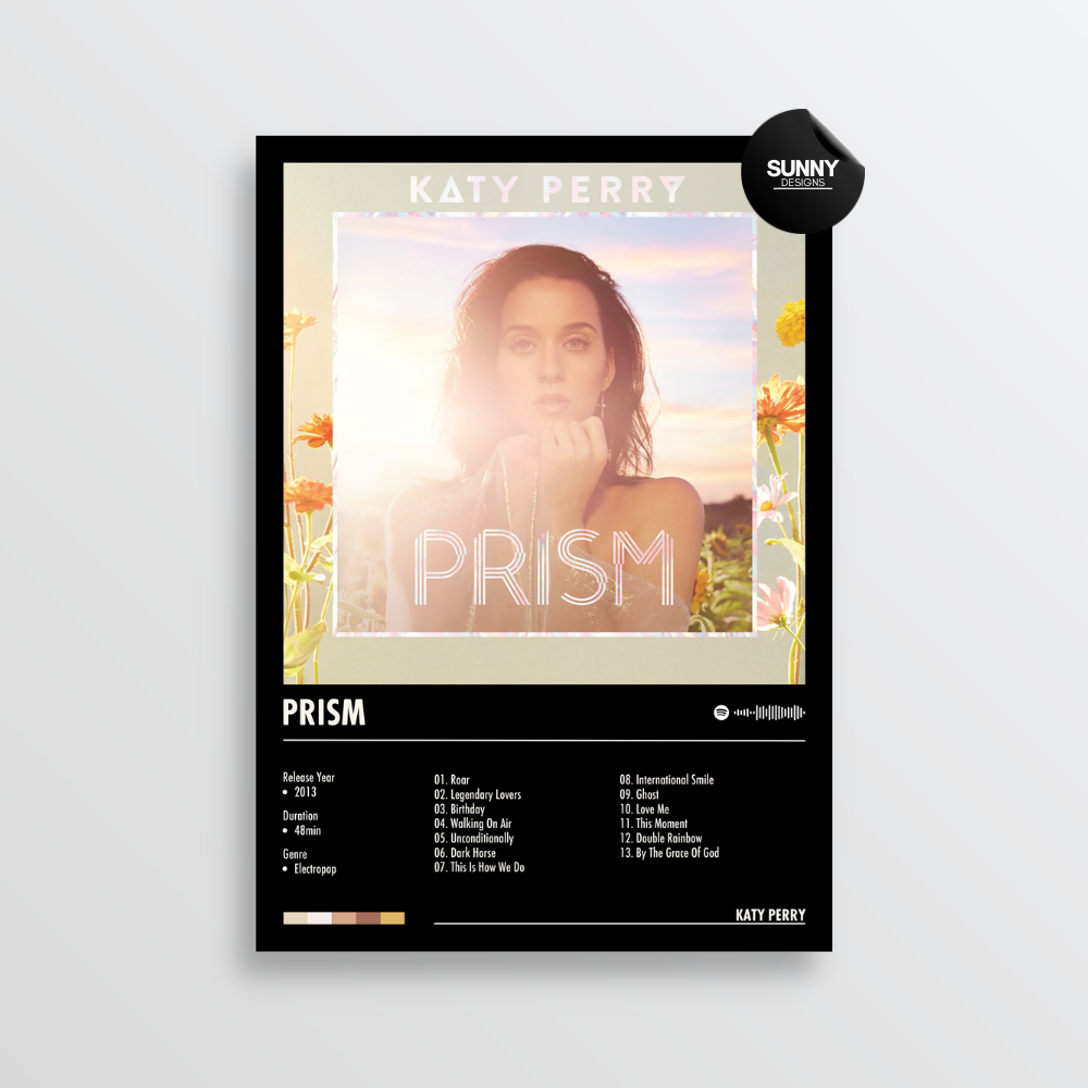 Katy Perry PRISM merch custom album cover poster music poster personalized gifts poster mockup poster template album posters for wall Sunny Designs Poster 