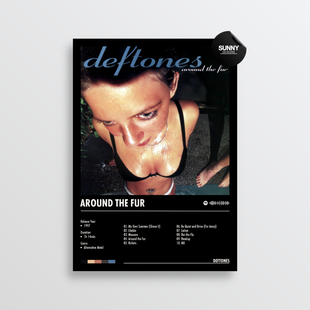 Deftones Around the Fur merch custom album cover poster music poster personalized gifts poster mockup poster template album posters for wall Sunny Designs Poster 