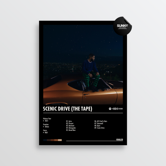 Khalid Scenic Drive (The Tape) merch custom album cover poster music poster personalized gifts poster mockup poster template album posters for wall Sunny Designs Poster 