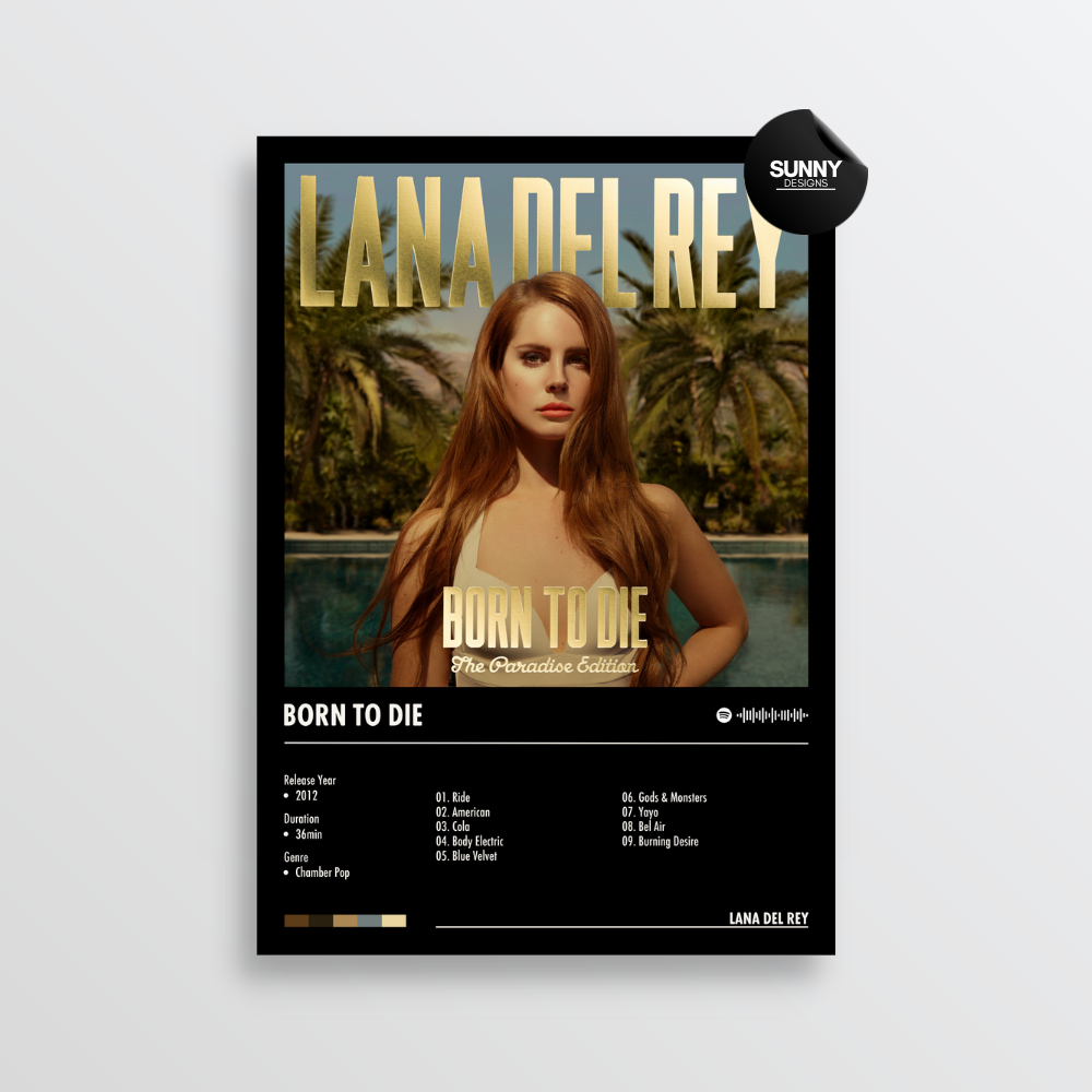 Lana del Rey Born To Die - The Paradise Edition merch custom album cover poster music poster personalized gifts poster mockup poster template Sunny Designs Poster