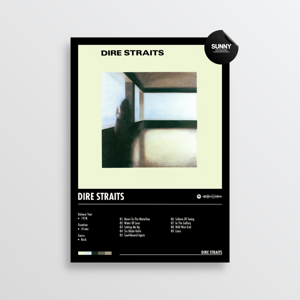 Dire Straits Dire Straits merch custom album cover poster music poster personalized gifts poster mockup poster template album posters for wall Sunny Designs Poster 