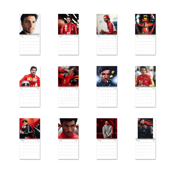 A Year of Carlos Sainz jr. 2026 Wall Calendar