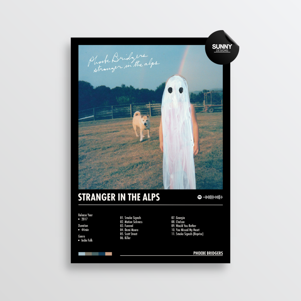 Phoebe Bridgers Stranger in the Alps merch custom album cover poster music poster personalized gifts poster mockup poster template Sunny Designs Poster 