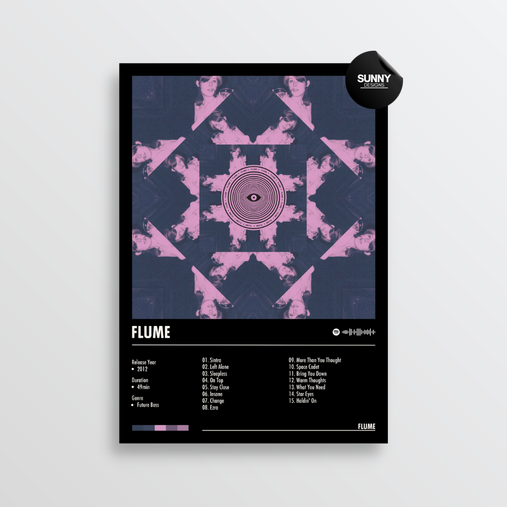 Flume Flume merch custom album cover poster music poster personalized gifts poster mockup poster template album posters for wall Sunny Designs Poster 