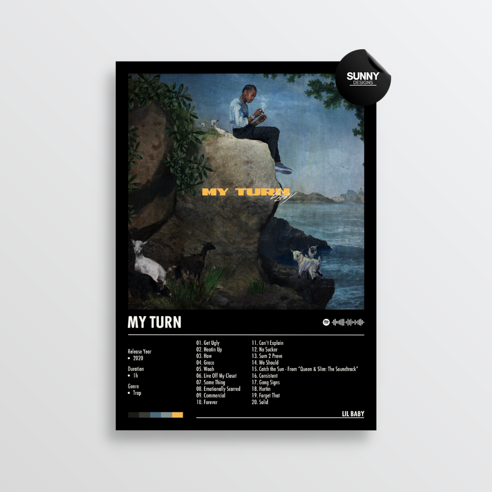 Lil Baby My Turn merch custom album cover poster music poster personalized gifts poster mockup poster template Sunny Designs Poster 