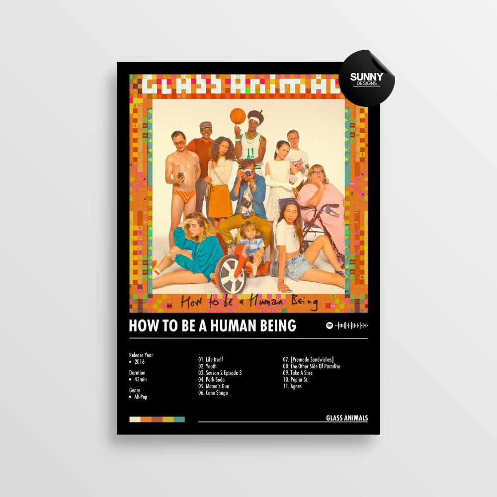 Glass Animals How To Be A Human Being merch custom album cover poster music poster personalized gifts poster mockup poster template album posters for wall Sunny Designs Poster 