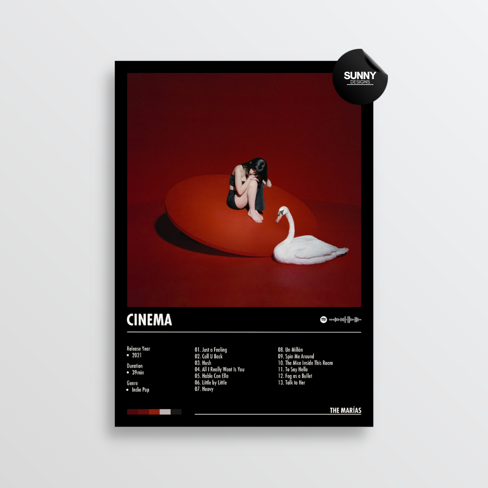 The Marias CINEMA merch custom album cover poster music poster personalized gifts poster mockup poster template album posters for wall Sunny Designs Poster 