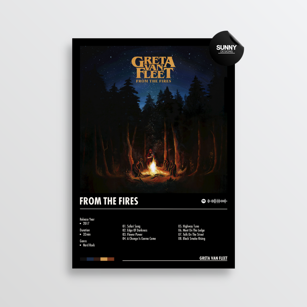 Greta Van Fleet From The Fires merch custom album cover poster music poster personalized gifts poster mockup poster template album posters for wall Sunny Designs Poster 