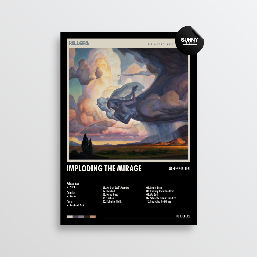 The Killers Imploding the Mirage merch custom album cover poster music poster personalized gifts poster mockup poster template album posters for wall Sunny Designs Poster 