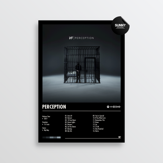 NF Perception merch custom album cover poster music poster personalized gifts poster mockup poster template album posters for wall Sunny Designs Poster 