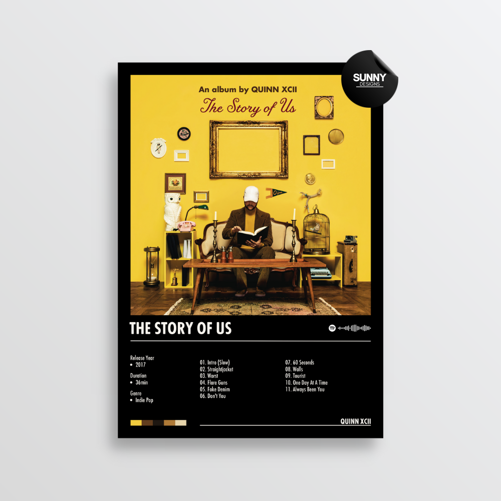 Quinn XCII The Story of Us merch custom album cover poster music poster personalized gifts poster mockup poster template album posters for wall Sunny Designs Poster 