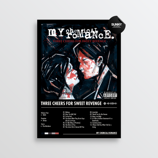 My Chemical Romance Three Cheers for Sweet Revenge merch custom album cover poster music poster personalized gifts poster mockup poster template album posters for wall Sunny Designs Poster
