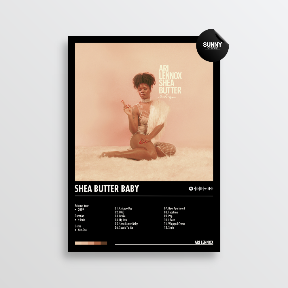 Ari Lennox Shea Butter Baby  merch custom album cover poster music poster personalized gifts poster mockup poster template album posters for wall Sunny Designs Poster
