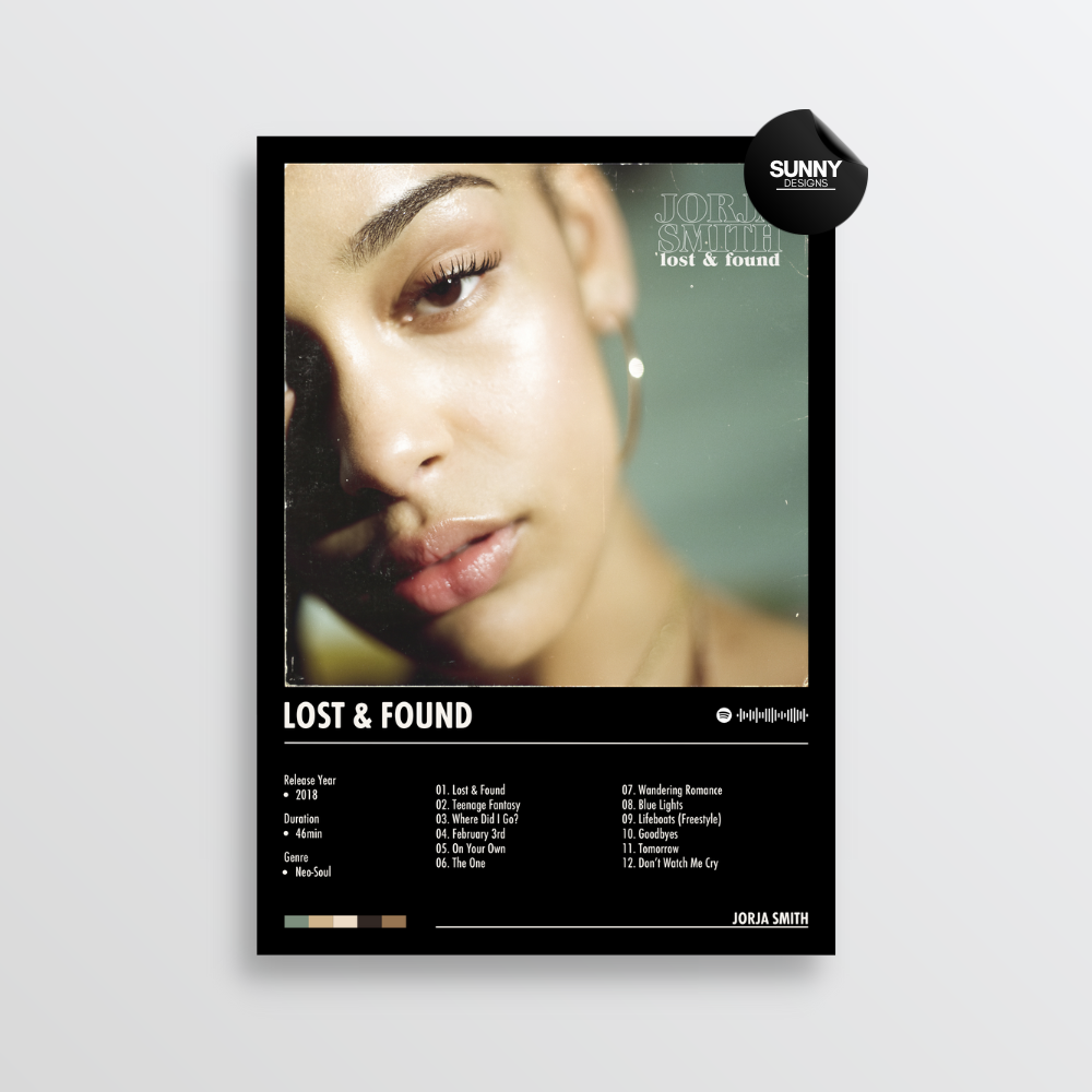 Jorja Smith Lost and Found merch custom album cover poster music poster personalized gifts poster mockup poster template album posters for wall Sunny Designs Poster 