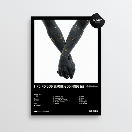 Bad Omens Finding God Before God Finds Me merch custom album cover poster music poster personalized gifts poster mockup poster template album posters for wall tracklist Sunny Designs Poster
