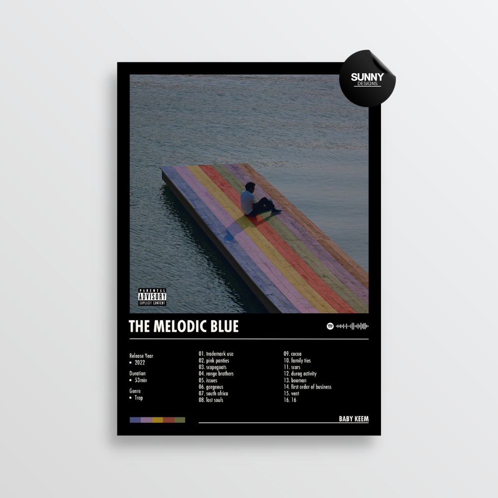 Baby Keem The Melodic Blue (Deluxe) merch custom album cover poster music poster personalized gifts poster mockup poster template Sunny Designs Poster 