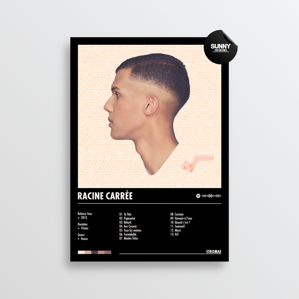 Stromae racine carrée merch custom album cover poster music poster personalized gifts poster mockup poster template Sunny Designs Poster