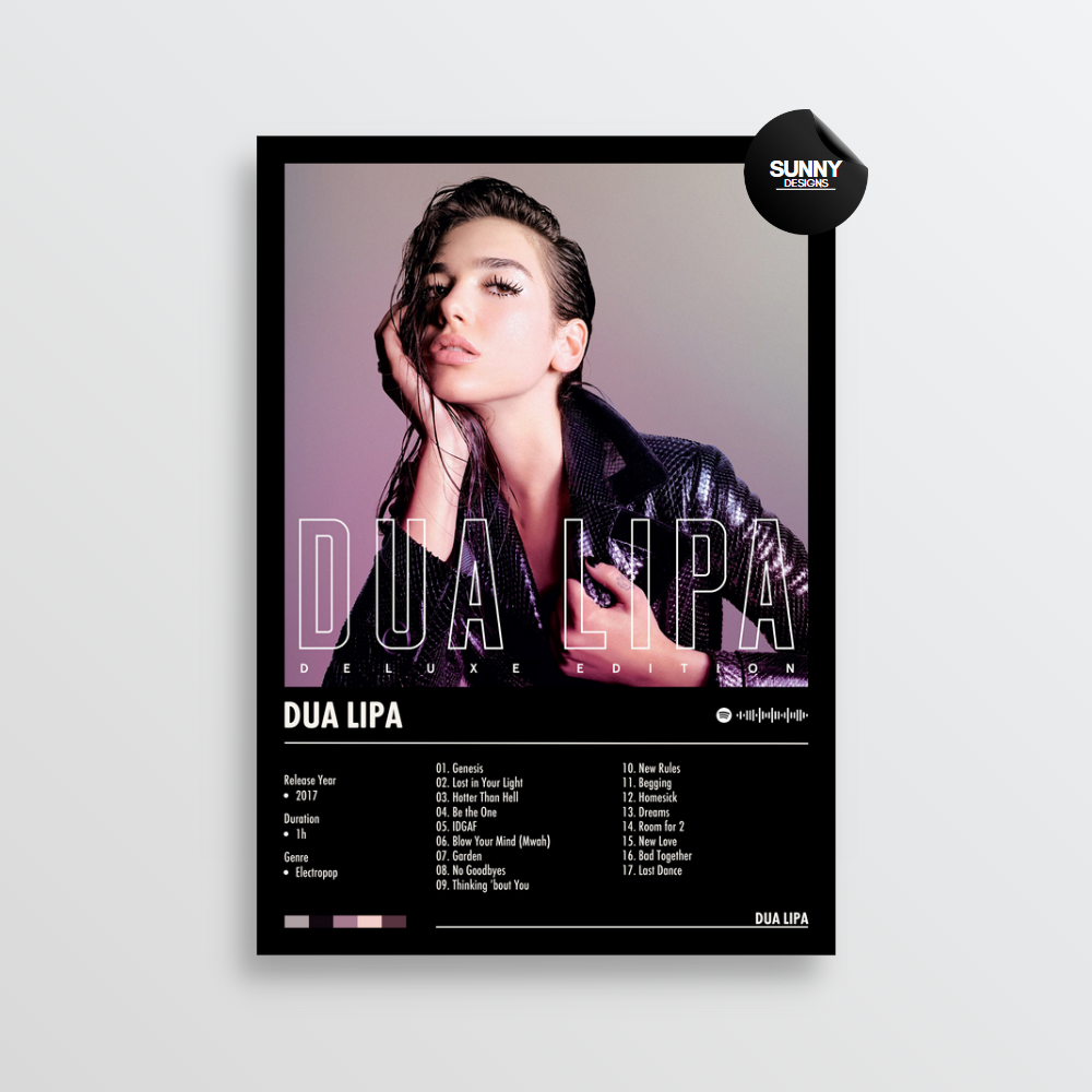 Dua Lipa Dua Lipa merch custom album cover poster music poster personalized gifts poster mockup poster template Sunny Designs Poster 