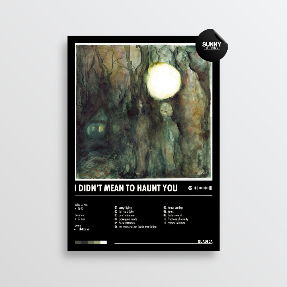 Quadeca I Didn't Mean To Haunt You merch custom album cover poster music poster personalized gifts poster mockup poster template album posters for wall Sunny Designs Poster 