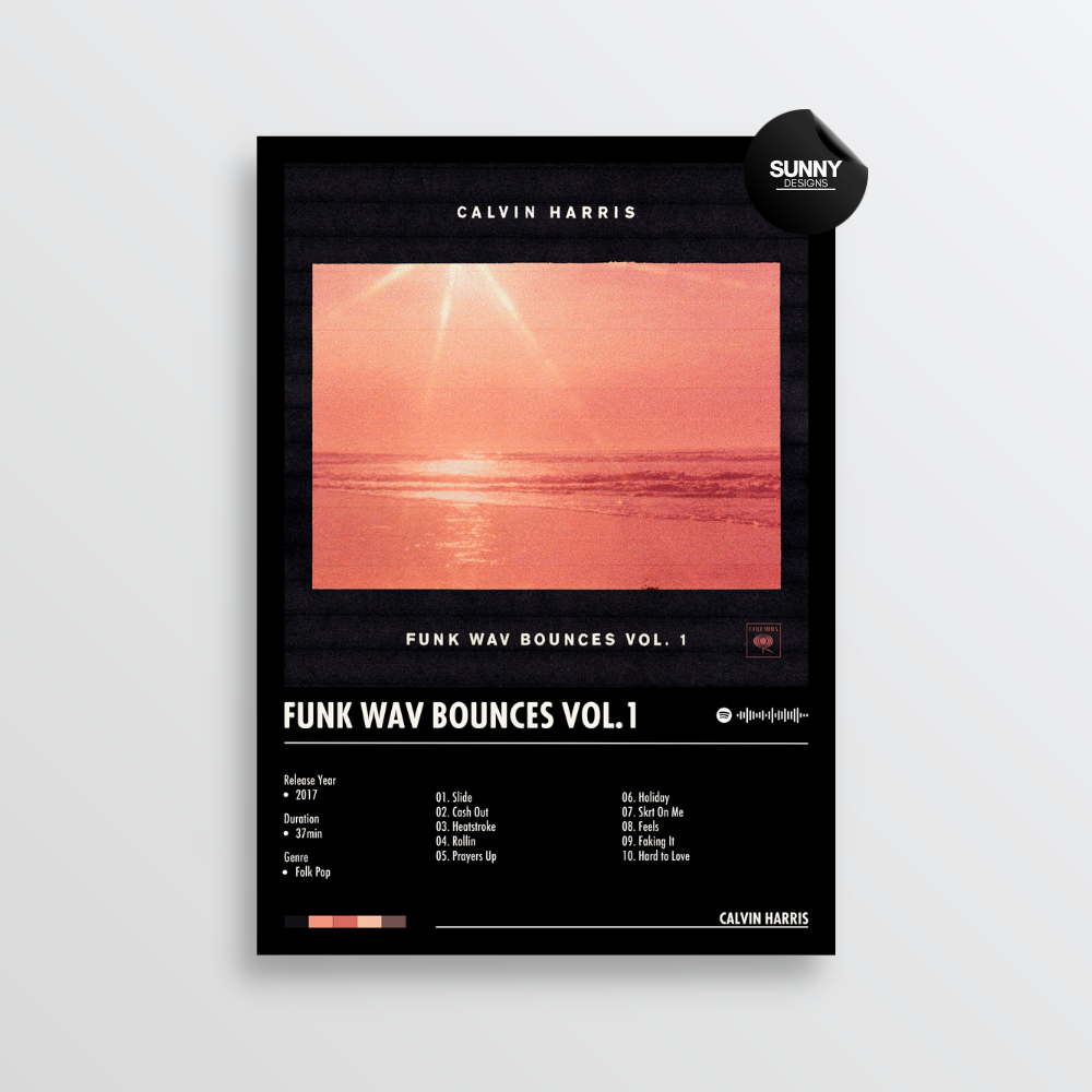 Calvin Harris Funk Wav Bounces Vol. 1 merch custom album cover poster music poster personalized gifts poster mockup poster template album posters for wall Sunny Designs Poster 