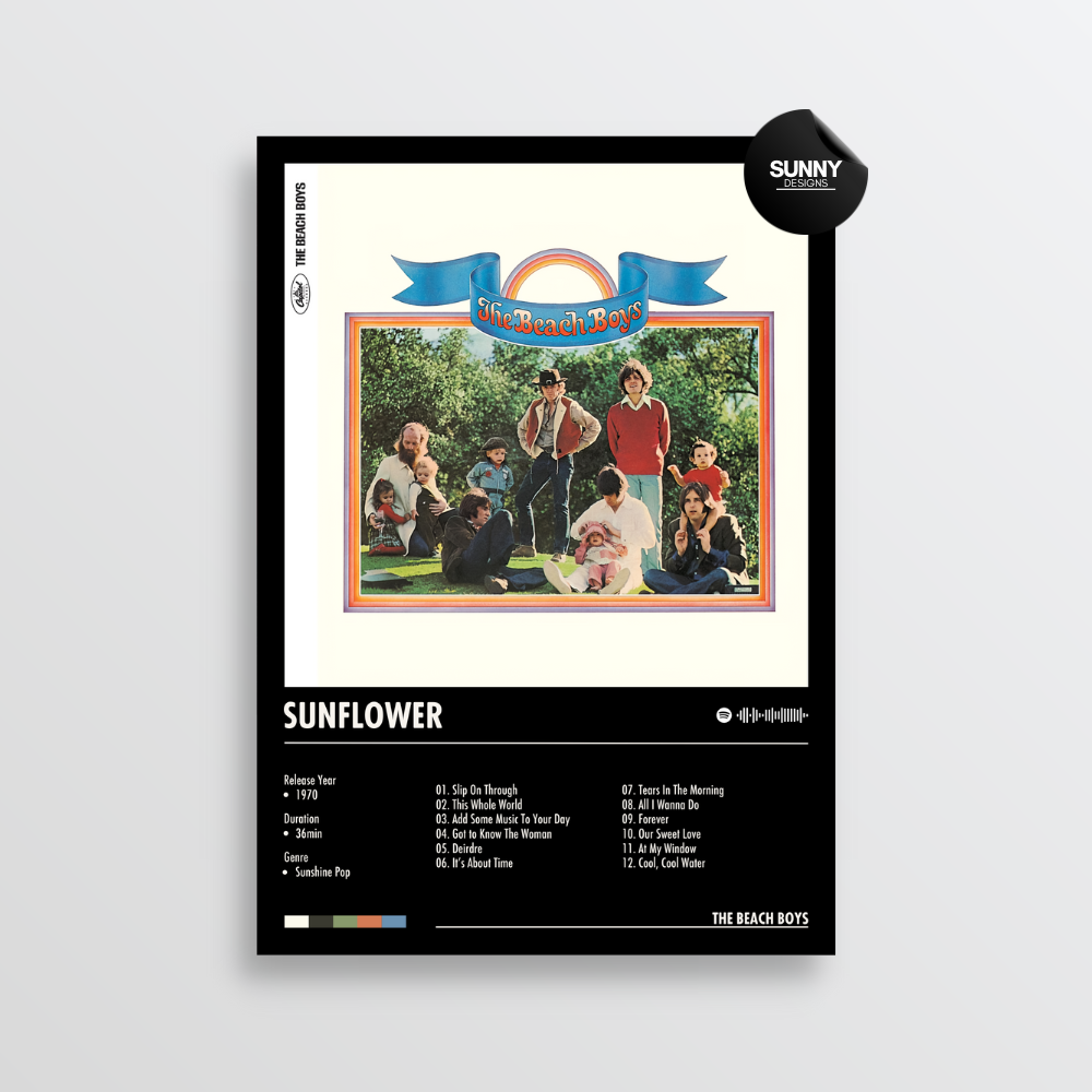 The Beach Boys Sunflower merch custom album cover poster music poster personalized gifts poster mockup poster template album posters for wall Sunny Designs Poster 