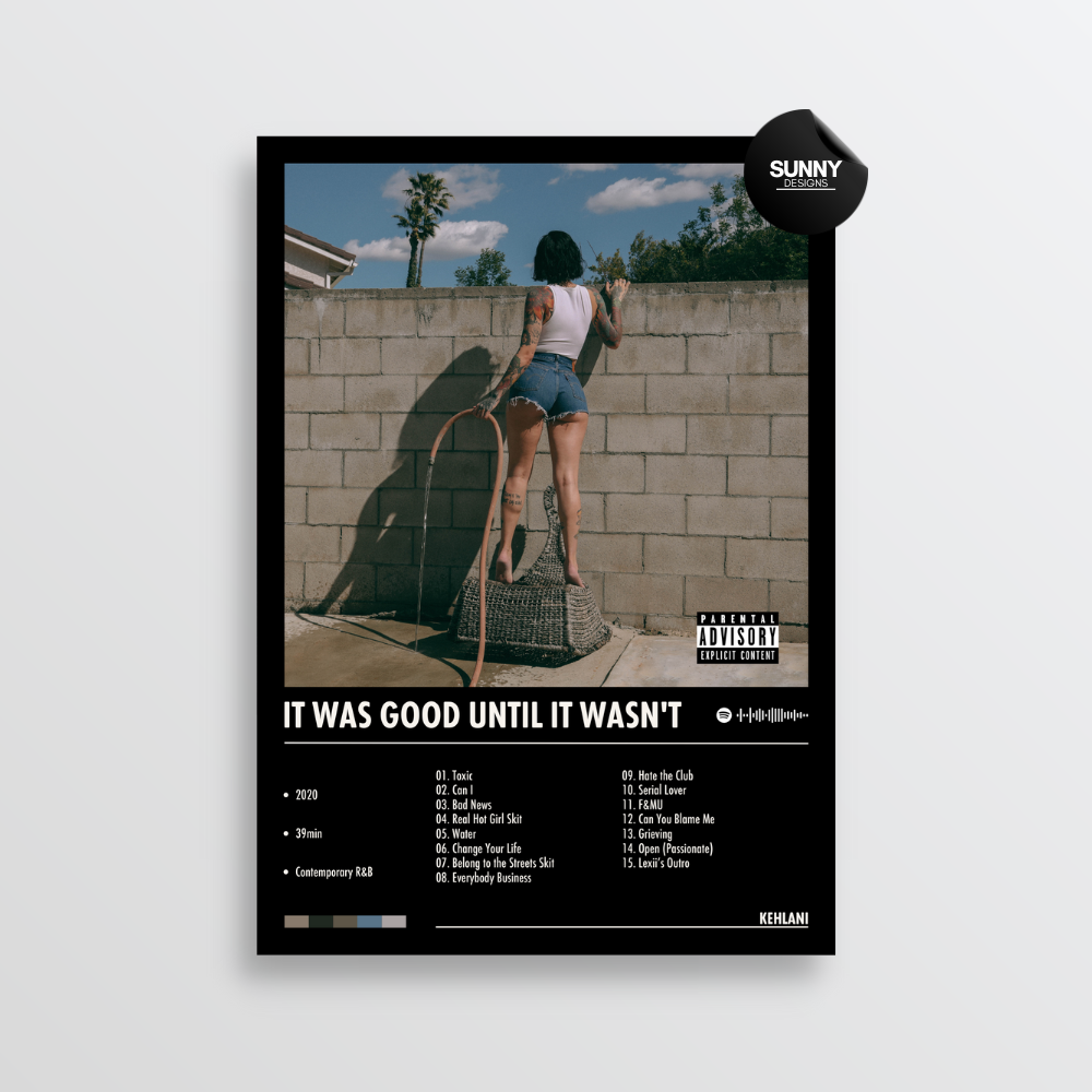 Hehlani It Was Good Until It Wasn't merch custom album cover poster music poster personalized gifts poster mockup poster template Sunny Designs Poster