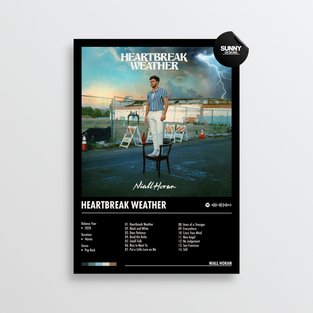 Niall Horan Heartbreak Weather merch custom album cover poster music poster personalized gifts poster mockup poster template Sunny Designs Poster 